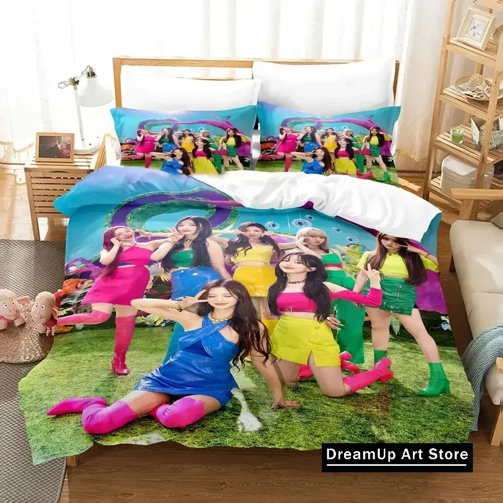 3D Print Kpop NMIXX Group Bedding Set Boys Girls Twin Queen Size Duvet Cover Pillowcase Bed Kids Adult Fashion Home