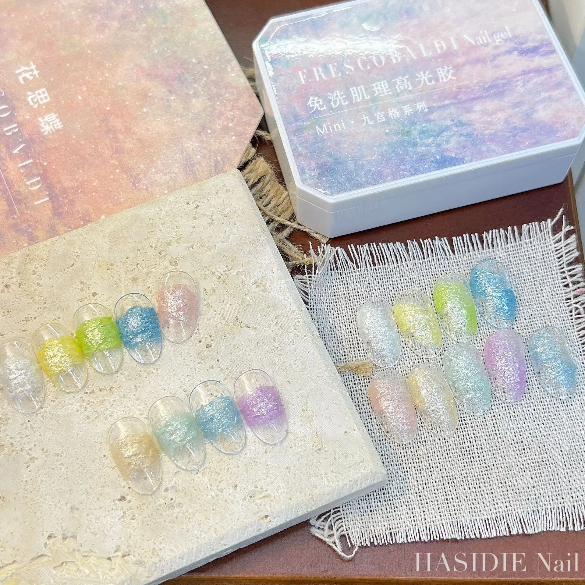 ผงออโรร่าสำหรับตกแต่งเล็บ 2 กรัม x 9 สี ครีมเนื้อละเอียดแบบผ้าไหม สำหรับตกแต่งเล็บยอดนิยม