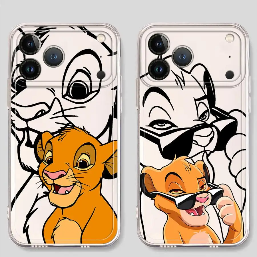 

Disney Lion King Case for iPhone 13 12 11 Pro MAX 16 15 14 Plus 16e 17 Air XR 7 8 12 Mini Soft Phone Cover