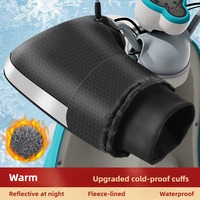 Motorcycle 1 Pair Handlebar Muffs Winter Waterproof Thermal Gloves Electric Bike Snowmobile Windproof Padded Heating Hand Covers