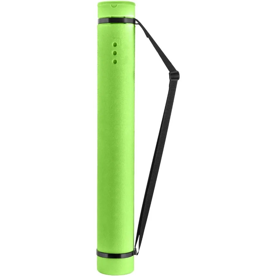 JJRING Tubo per poster verde da 25 a 40 Tubo porta poster allungabile con cinghia di trasporto per progetti, rotoli, mappe e arco