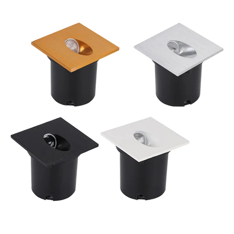 

Dimmabel 1W 3W LED Stair Light Aluminum Wall Lamp Recessed LED Step Lamp Pathway Wall Corner Lamp AC85-265V Wall Light DC12V
