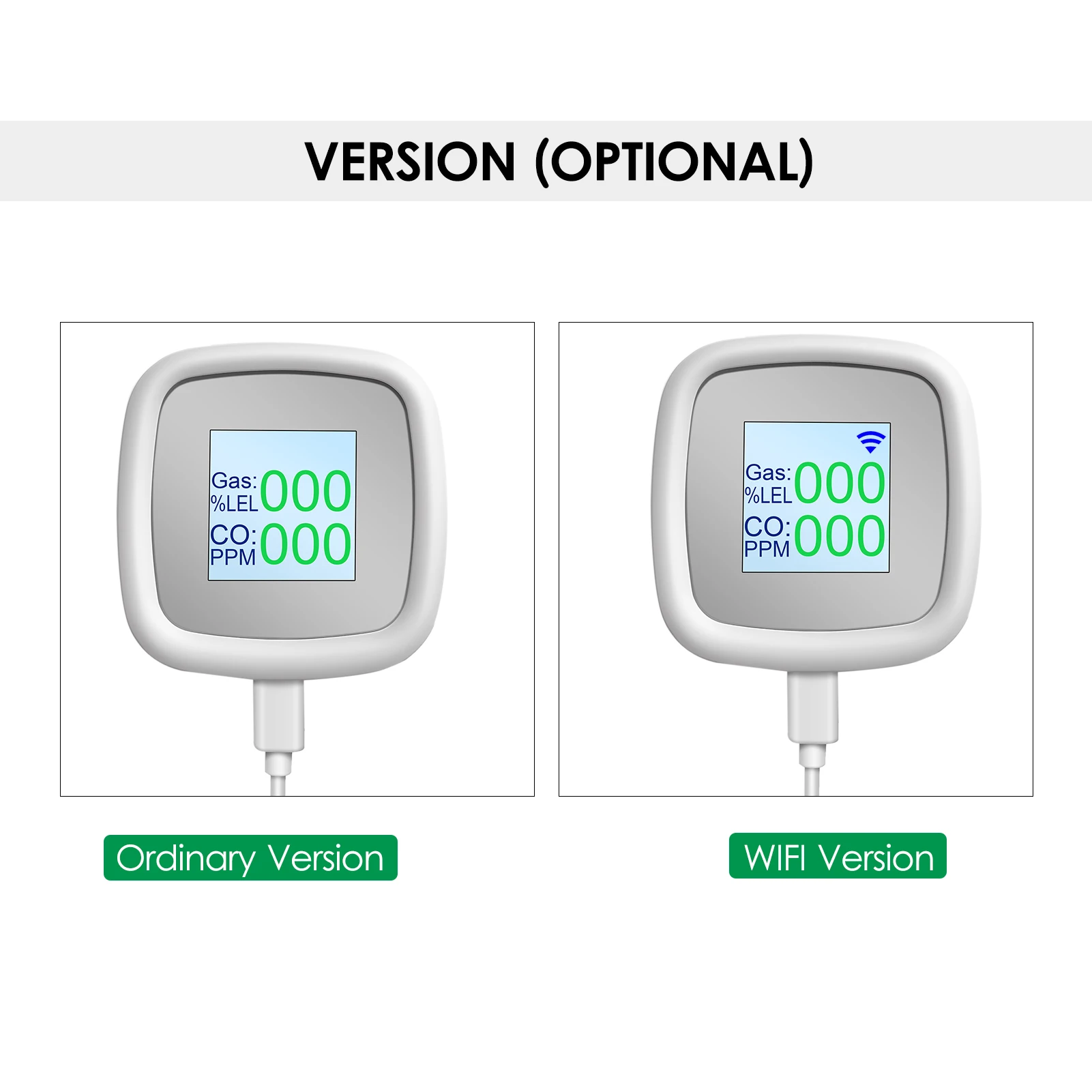 Tuya WIFI Combustible Gas Detector Gas Alarm Digital Gas Detection Sensor Gas Leak Tester Sound Alarm Smart Air Quality Detector