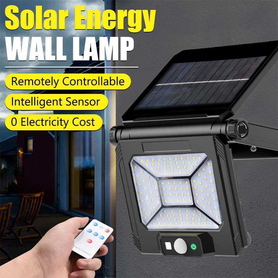 

1200mAh LED Solar Lights Solar Wall Lamp 3 Mode Waterproof Motion Sensor Lamps Garden Street Lighting For Garden Wall Lamp