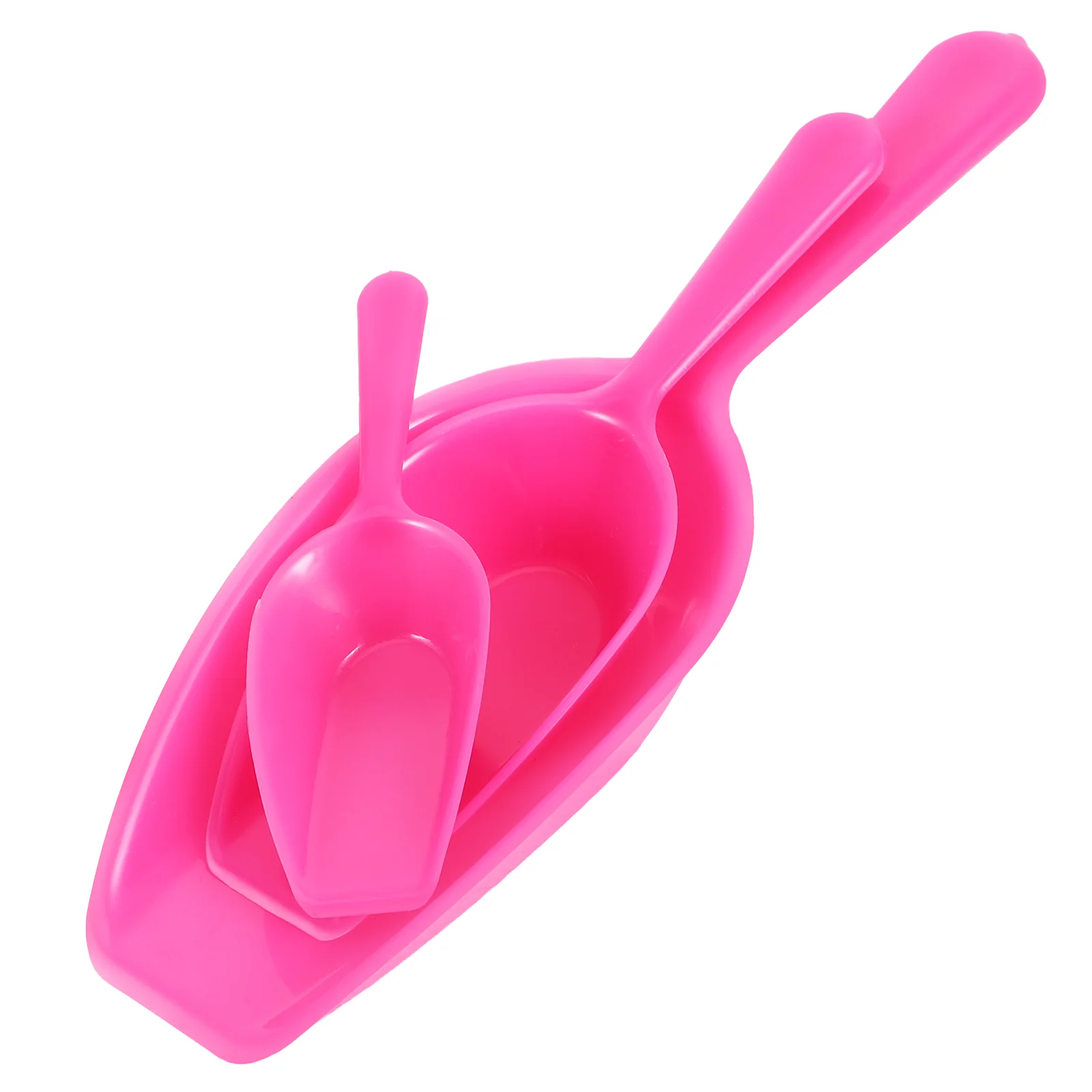 

3 Pcs Ice Scoop Mini Pet Collapsible Silicone Cup Dog Food Pink Cat Plastic for