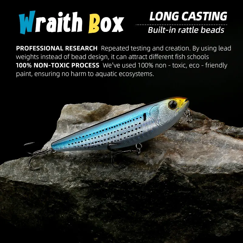 ماجيك وركس الصيد إغراء كيت 5 قطعة/صندوق قلم رصاص السحر توبواتر 90 مللي متر 11.8 جرام المياه العذبة Wobblers المشي الكلب العائمة الطعم الاصطناعي