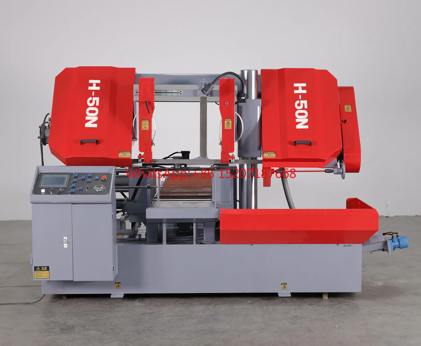 

H-50N Fully Automatic PLC Control Horizontal Straight Cutting Band Saw Machine Hydraulic Tension Method New Motor Engine