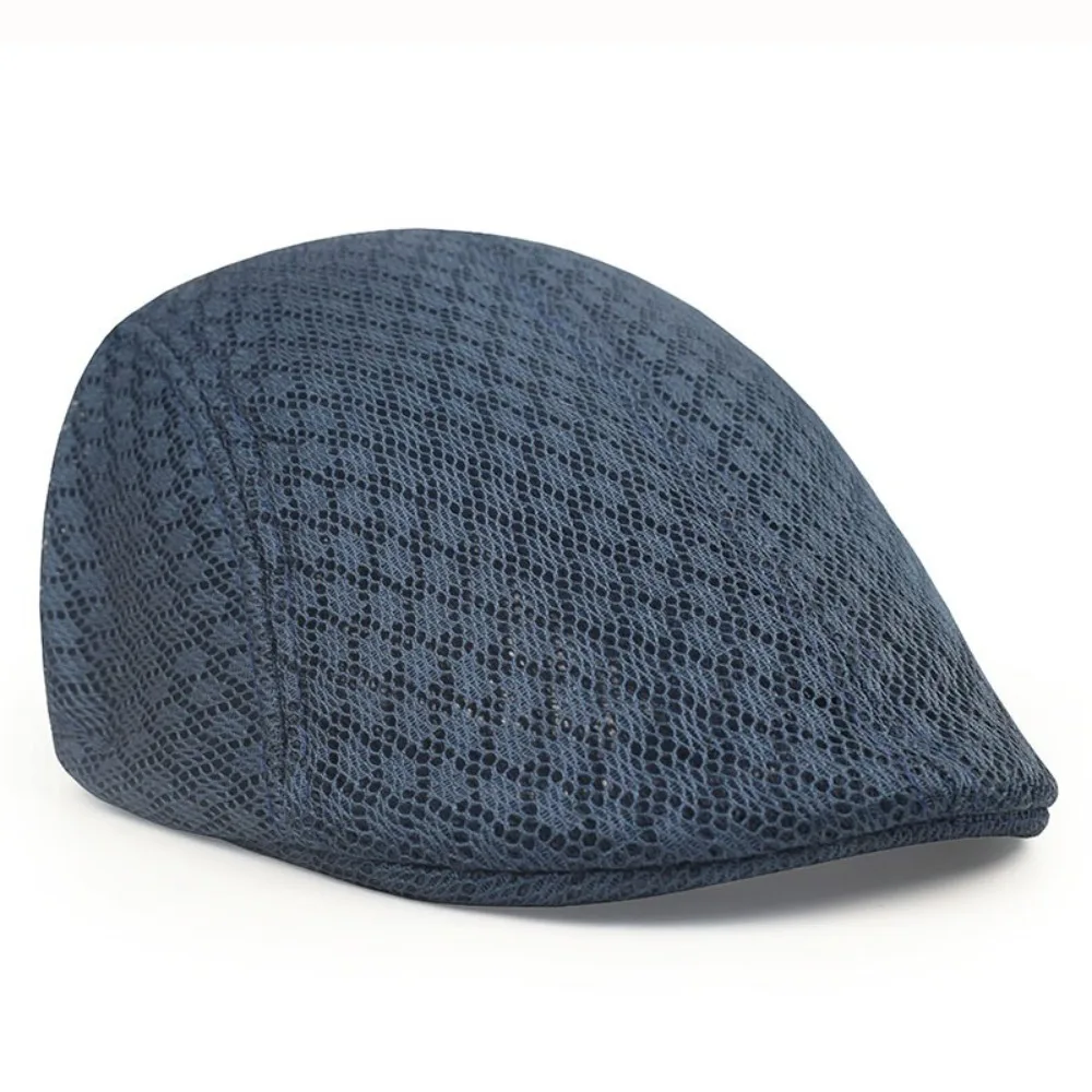 Fashion Korean Version Duck Tongue Hat Solid Color Hollow Mesh Berets Breathable Forward Hat Unisex