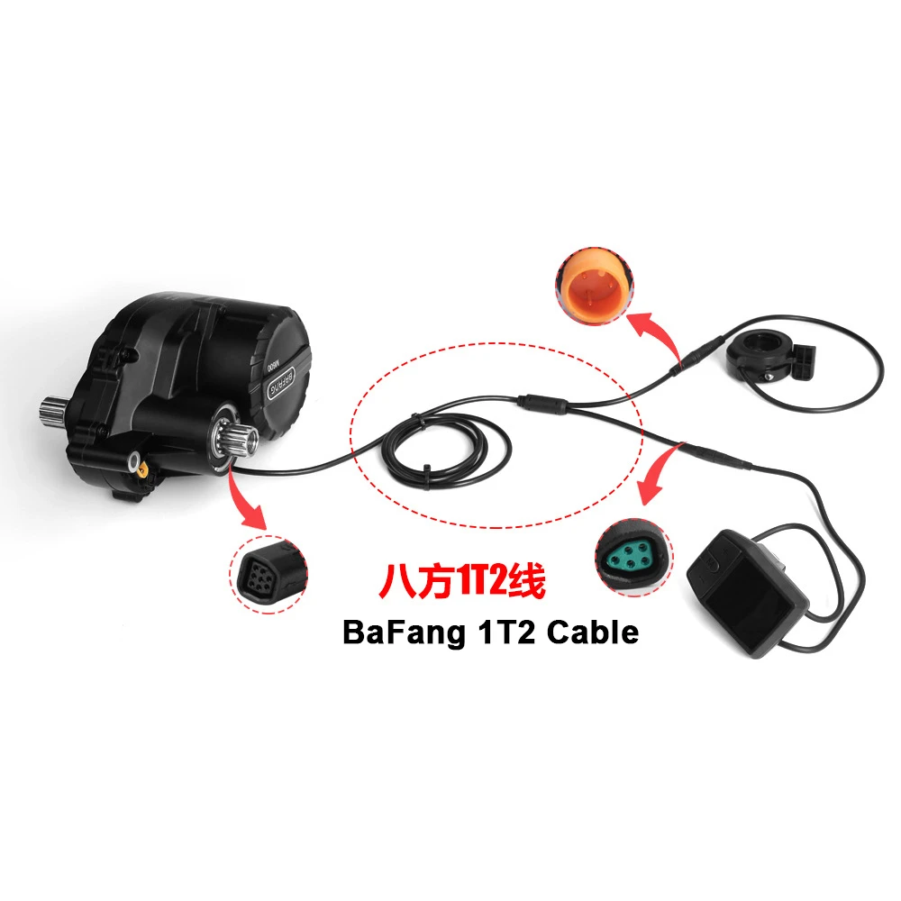 BaFang عزم الدوران موتور كابل التوصيل 1T2 EB-EUS M600 G521 M500 G520 رمز الجدول سلك 1280 مللي متر دراجة تعديل الملحقات #3