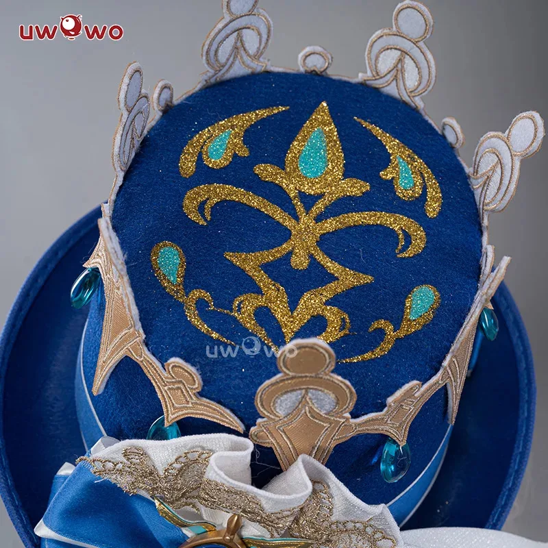 

Zizi 2025 UWOWO шляпа Genshin Impact Furina Focalors косплей Hydro Archon Fontaine головной убор в стиле рококо с аксессуарами