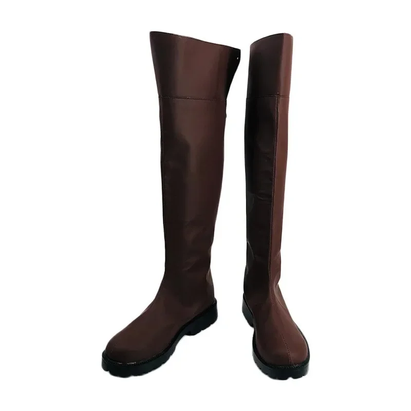 Eren Jaeger Cosplay Shoes Attack on Titan PU Leather Boots Halloween Cosplay Prop Custom Made Shoes