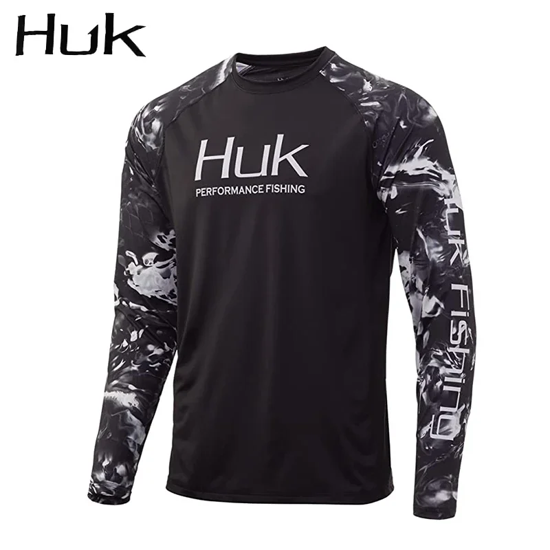 2023  New Gear Fishing Shirts Men Long Sleeve Crewneck Sweatshirt Outdoor Uv Protection Breathable  Clothing Camisa