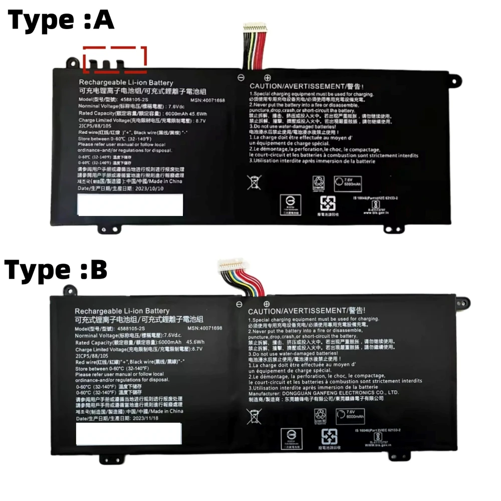 7XINbox 4588105-2S 4007169 7.6V 6000mAh 45.6Wh laptop battery for Dynabook Satellite PRO C50-H-108 C50-H-103 series