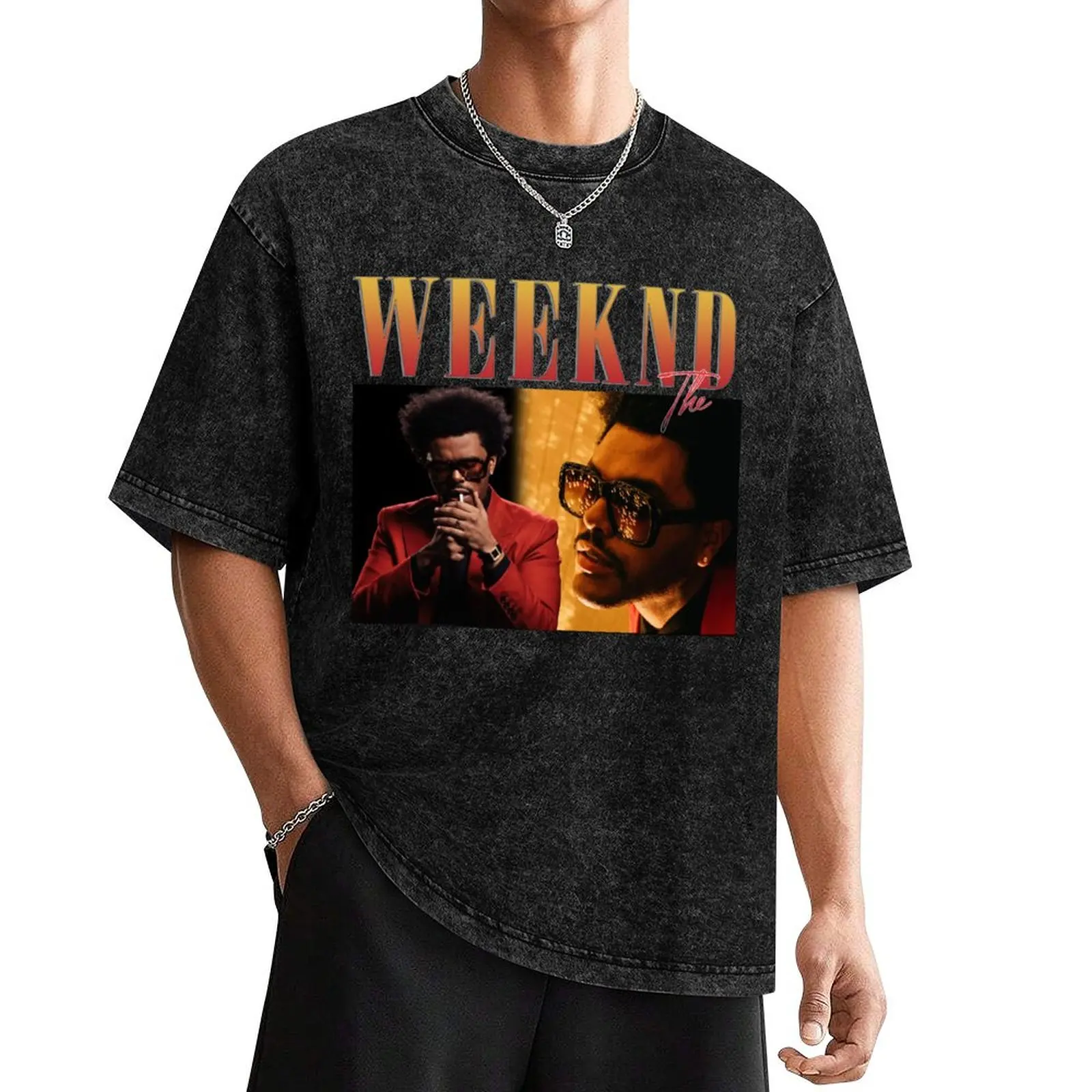 

illustration the joy of summer<the weeknd T-Shirt vintage t shirts man clothes rapper graphic tees t shirts for men