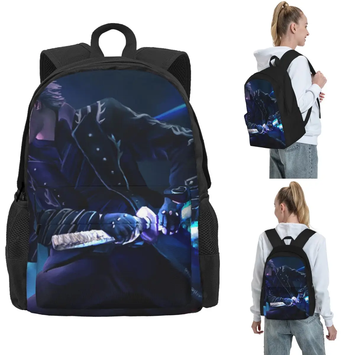 Vergil From The Devil May Cry SeriesBackpack Hot Sale Daypack Large Capacity Children BookBag Shoulder Bags for Men Women