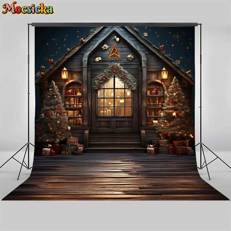 Natal fotografia fundo para crianças, adereços bebê, photoshoot família, loja de brinquedos, fundo frontal