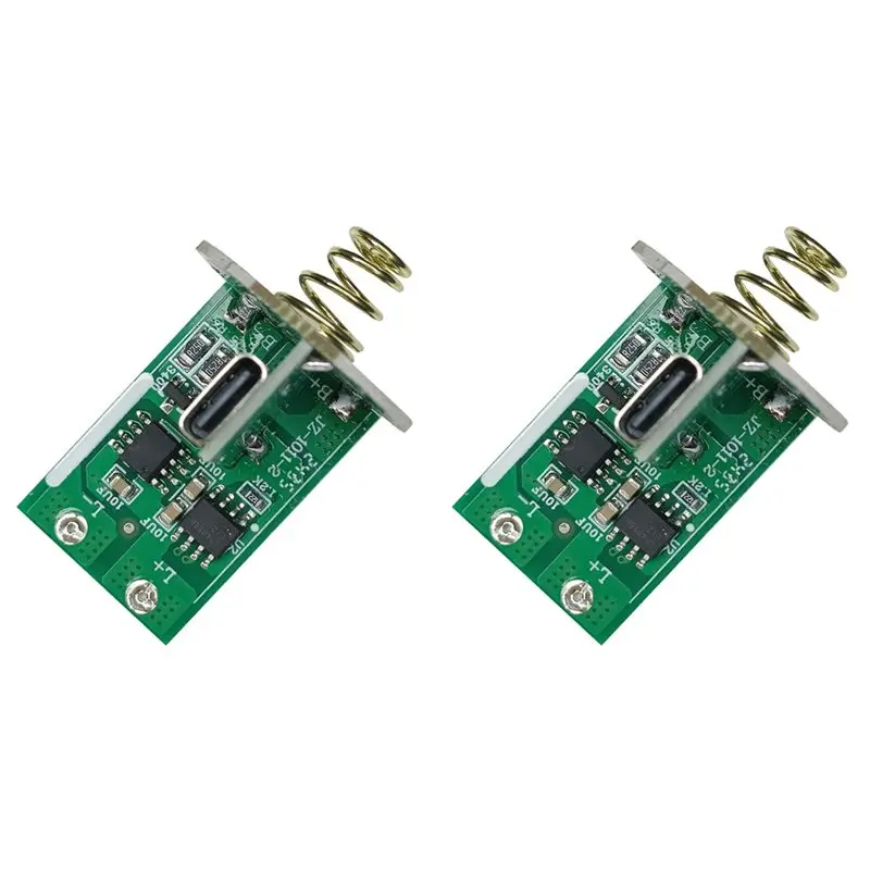 AT82-LED Circuit Board 2Pcs 3-4.2V Electric Torch Type-C Charging Electron Plate DIY LED Light Accessory Parts