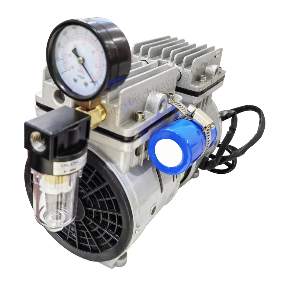 Silent oil-free vacuum pump With filter and silencer food packaging Oil less air pump OLF370 laboratory Suction Vacuum Pump