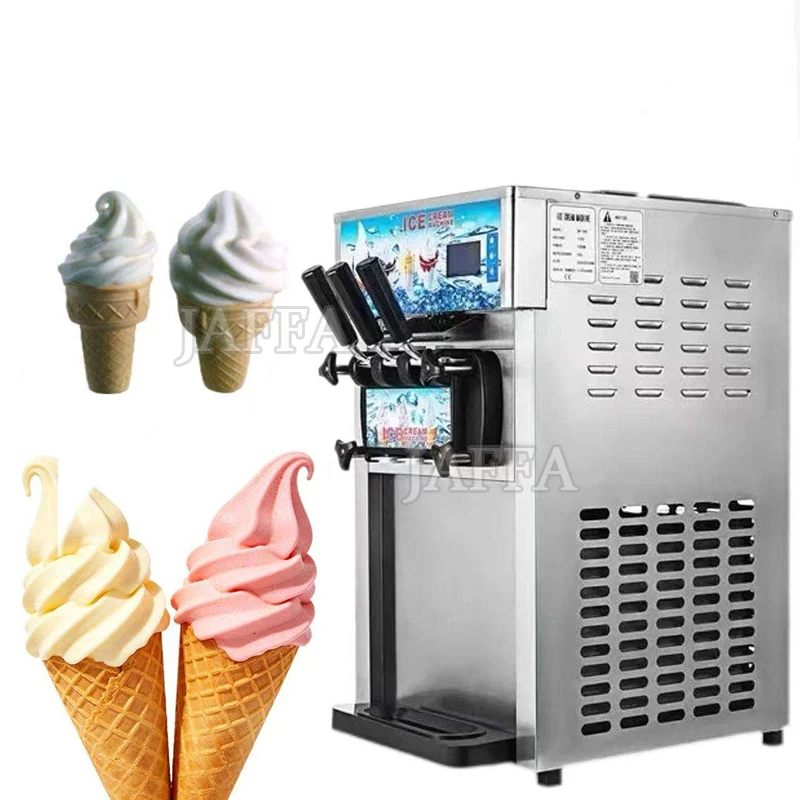 Soft Ice Cream Machine Commercial Fully Automatic Stainless Steel 220V/110V Vertical Sundae Refrigeration Equipments Cone Maker
