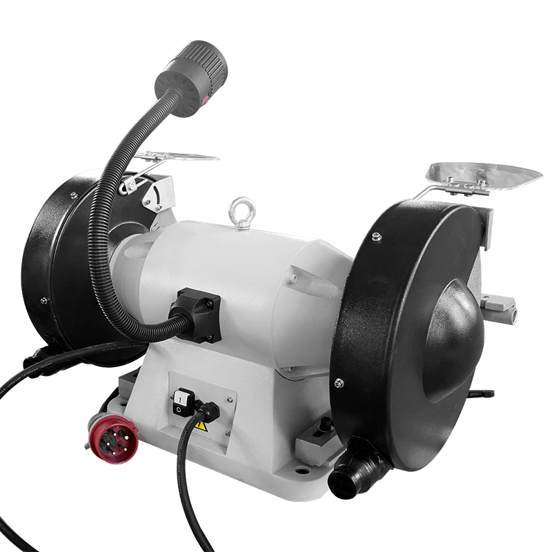 12-inch 2200W IBG300 Electric Yellow Bench Grinder with Magnifying-Glass Shield and Pedestal Grinding Wheel Machine