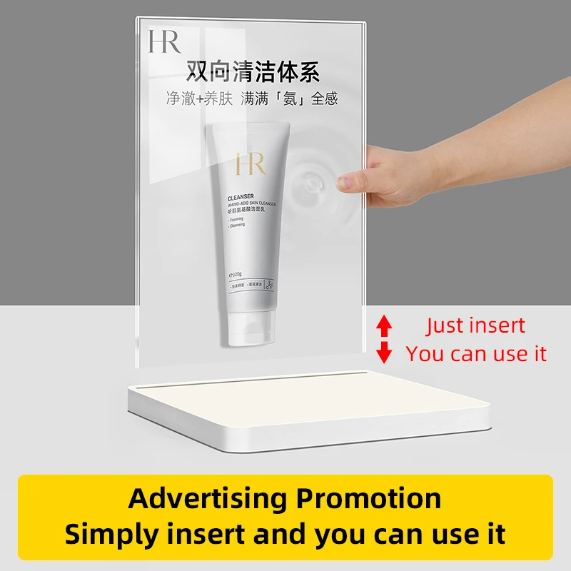 A4 210x297mm Acrylic Sign Holder Stand Restaurant Menu Paper Price Listing Picture Photo Poster Flyer Frame