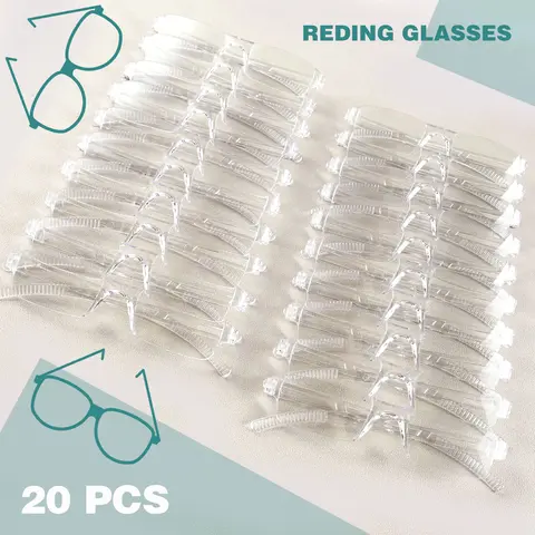 20-Piece Set of Integrated Reading Glasses for Presbyopia, with Clear Lenses, Lightweight to Wear, Suitable for Both Men and Women.