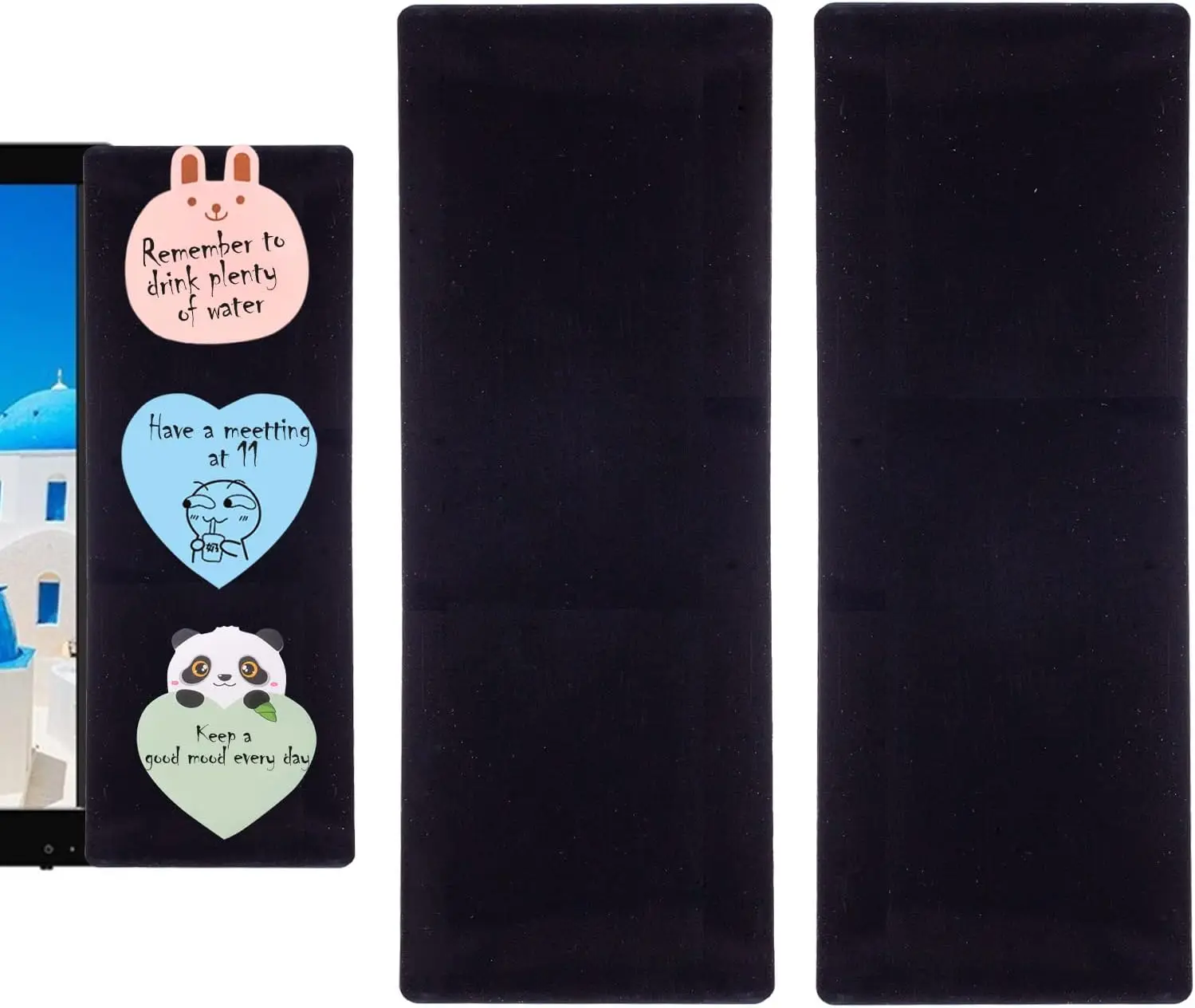 

Monitor Memo Board, Sticky Note Holder for Computer Screen, 2 Pack Black