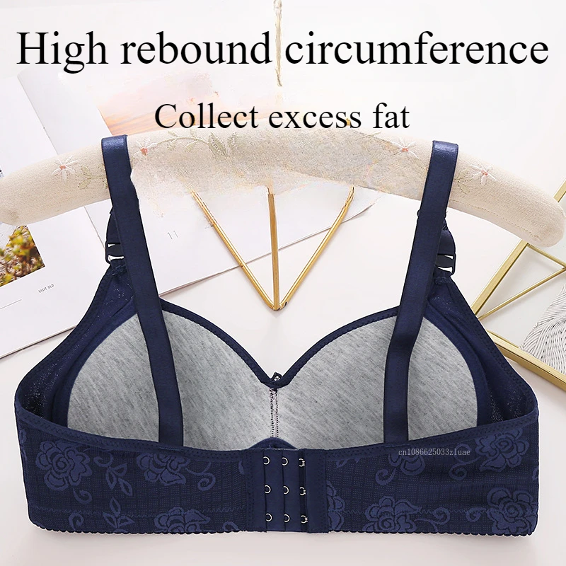 Female Full-cup Brassiere New Women Mom Bra Large Size Thin Cup Elderly Women Bra Non-steel Ring Ladies Mom Underwear Bras