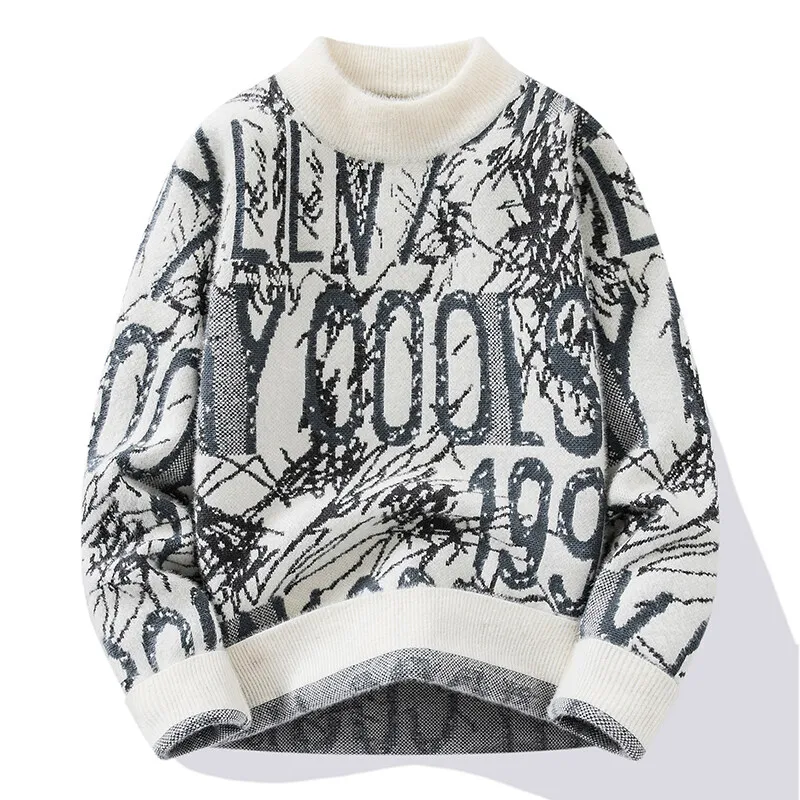 Pullovers Streetwear Male Sweater For Men Fashion Men's Clothing Autumn Men's Sweat-shirt Knit Casual Hombre Warm Solid Spring