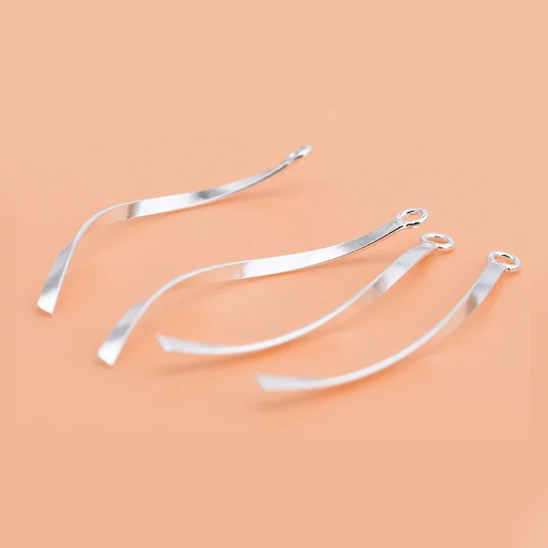 5 قطع من إكسسوارات الفضة الإسترلينية S925 مصنوعة يدويًا قلادة شرابة شبه نهائية خط أذن بسيط