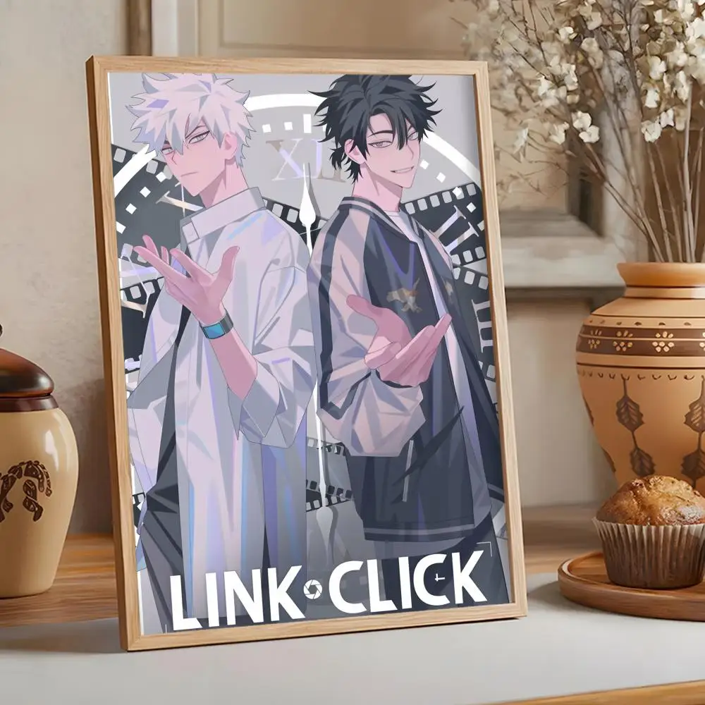 애니메이션 L-Link C-Click 현대 벽 예술 포스터 스티커 거실 침실 바 홈 장식 벽화 그림 장식