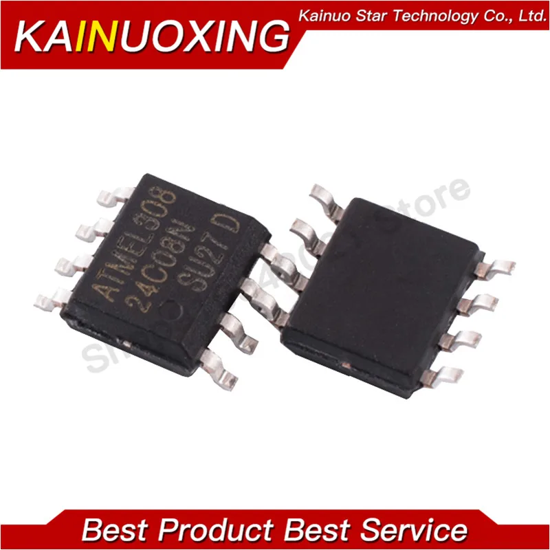 10PCS AT24C08N AT24C08 SOP 24C08 SOP-8 SMD Storage chip