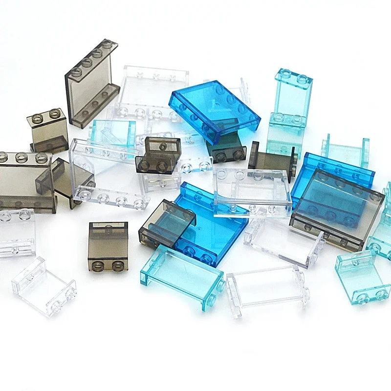 MOC لوحة شفافة 1x4x3 نقاط نافذة جدار البيت ملحقات البناء لتقوم بها بنفسك منزل الطوب اللعب أجزاء متوافق 60581 87544