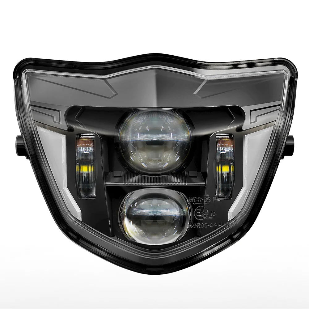 E24 LED Koplamp Koplamp Voor Yamaha WR450F WR250F WR450 250F 2014-2024 2025 Motorfiets Head Light lamp W/DRL Masker Kuip