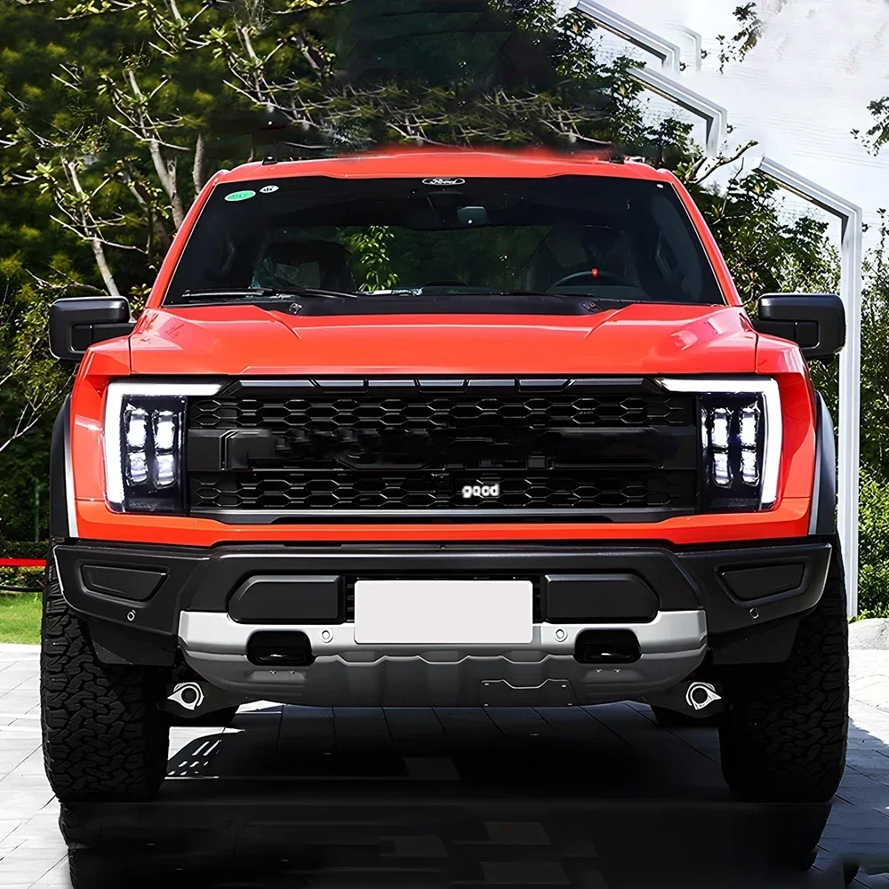 For Ford Raptor F150 2021-2023 LED Auto Headlights Assembly Upgrade 4 Projector Lens Plug and Play Car Front Lamps Accessories