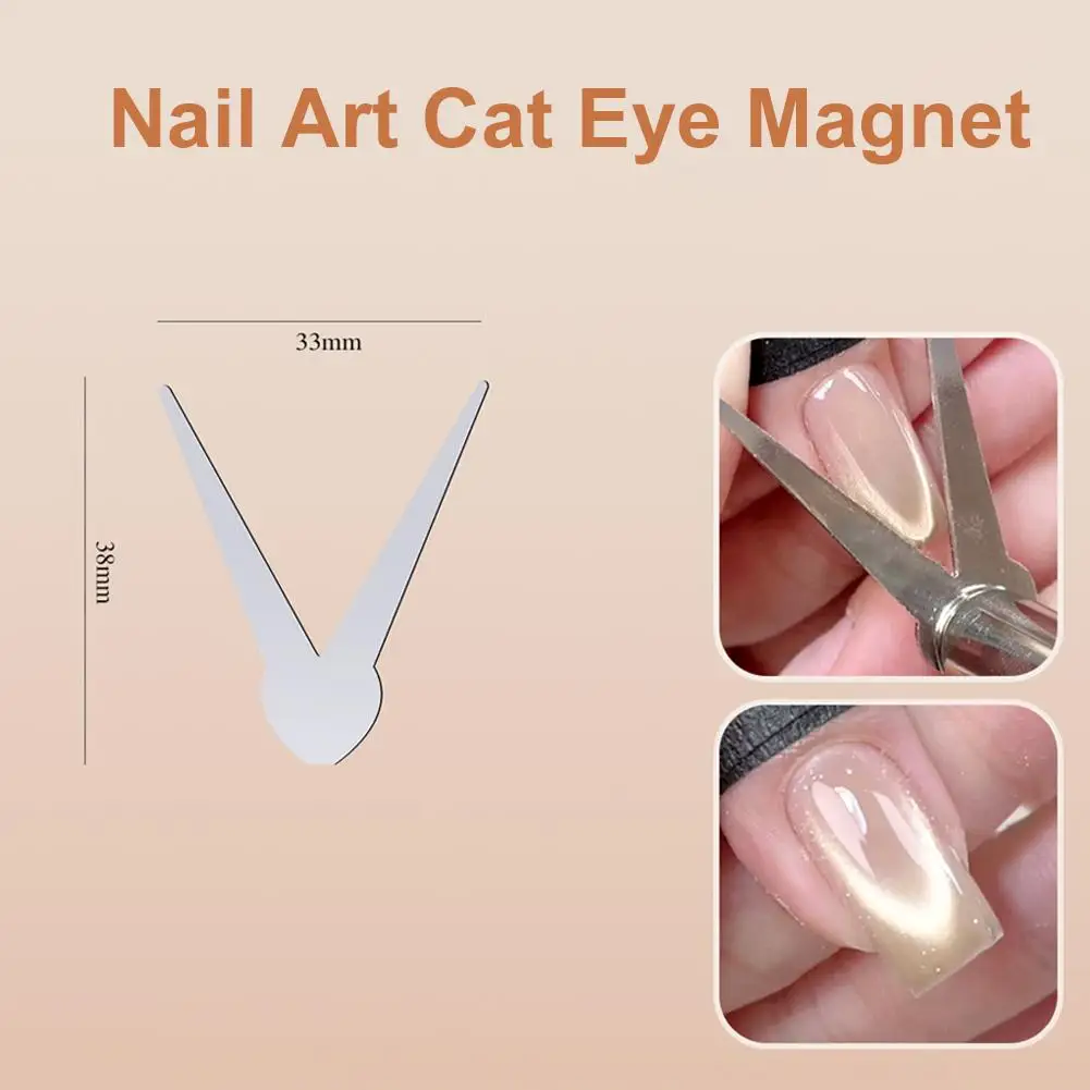 Strumento magnetico per occhi di gatto francese a forma di V con magnete per bastoncini magnetici per unghie Strumenti per accessori magnetici per smalto per occhi di gatto