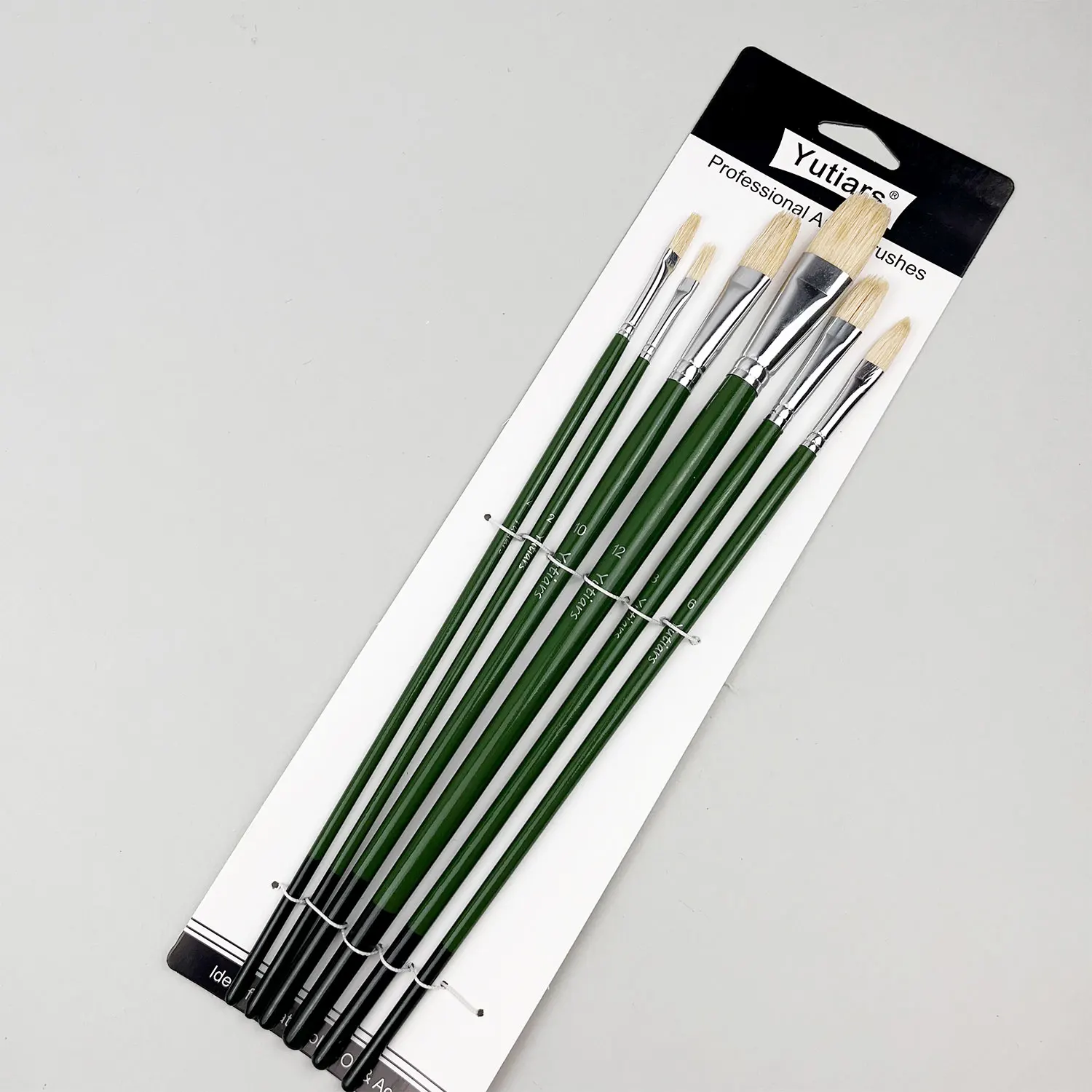 6pcs/Set,Pig Bristle Artist Oil Painting Brushes Cheese Painting Brush Tongue Peak Painting Brush Set Drawing Art Supplies