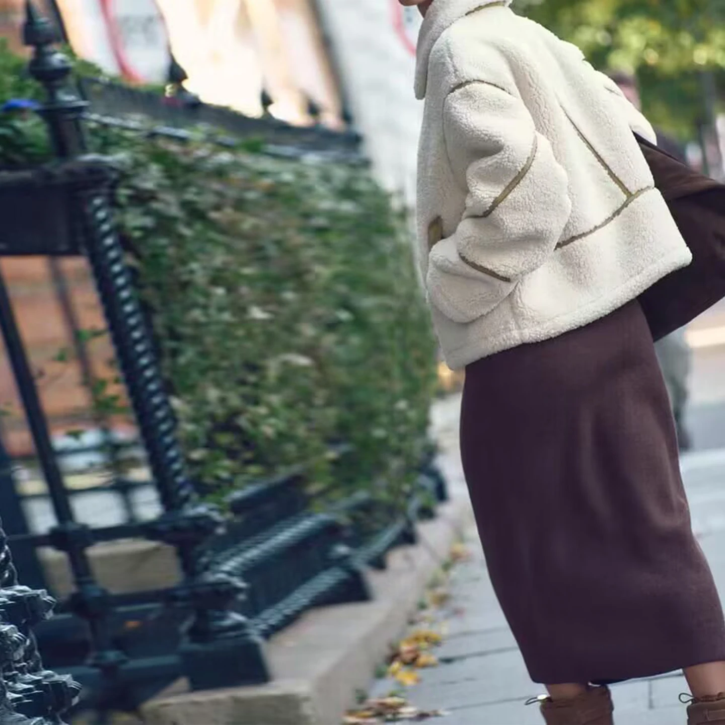 

Модный двусторонний женский костюм Fce Jaet, новинка осени 2023, Z, свободный крой, длинная застежка-молния