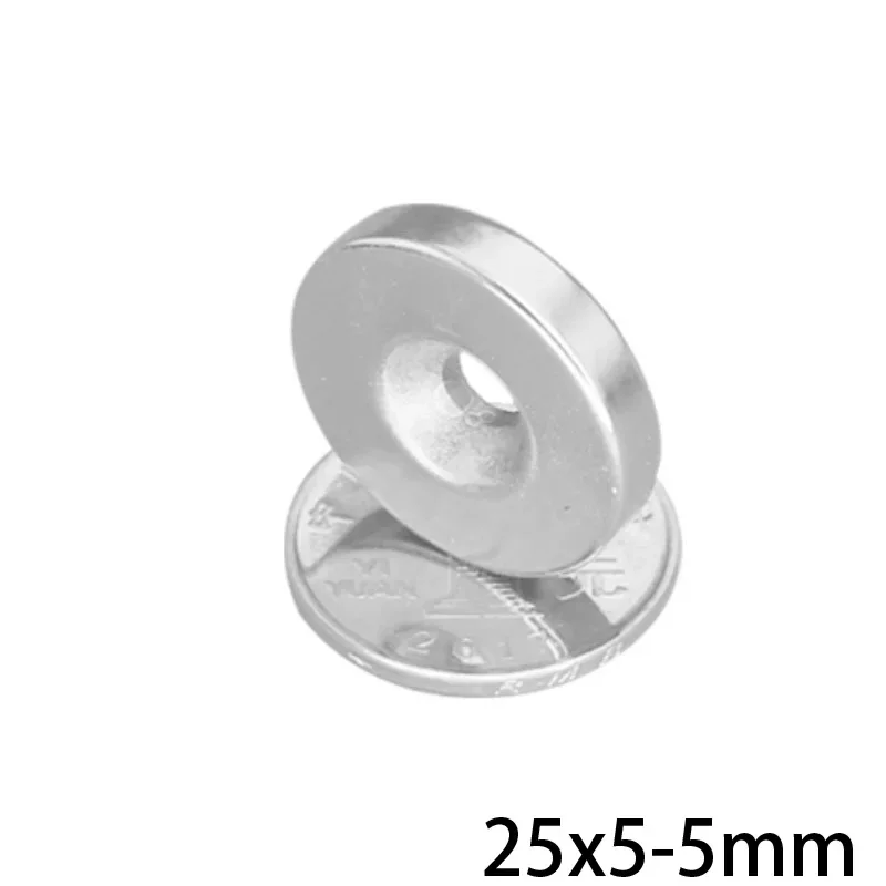 25x5-5 mm Permanent NdFeB Strong Magnets 25*5 mm Hole 5mm Round Countersunk Neodymium Magnetic Magnet 25X5-5mm 25*5-5