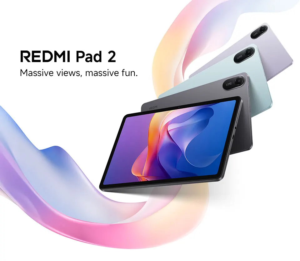 Global Version Xiaomi Redmi Pad 2 MTK Helio G100-Ultra 11' Display 18W Fast Charging 9000mAh Battery 90Hz Mi Tablet 8MP Camera