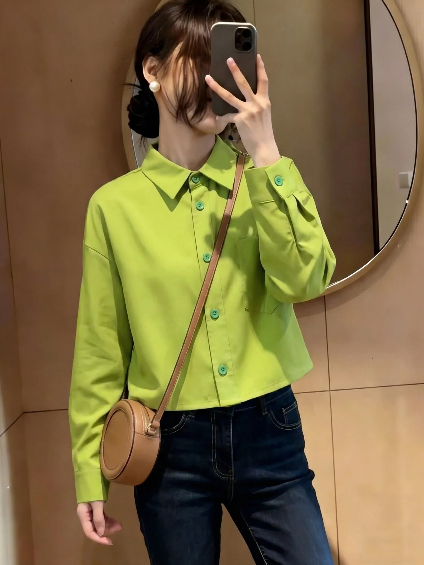 

Summer 2026 Loose Long Sleeve White Shirt Single Button Commute Style Simple Casual Top Women's Fashion Korean Version Pure C...