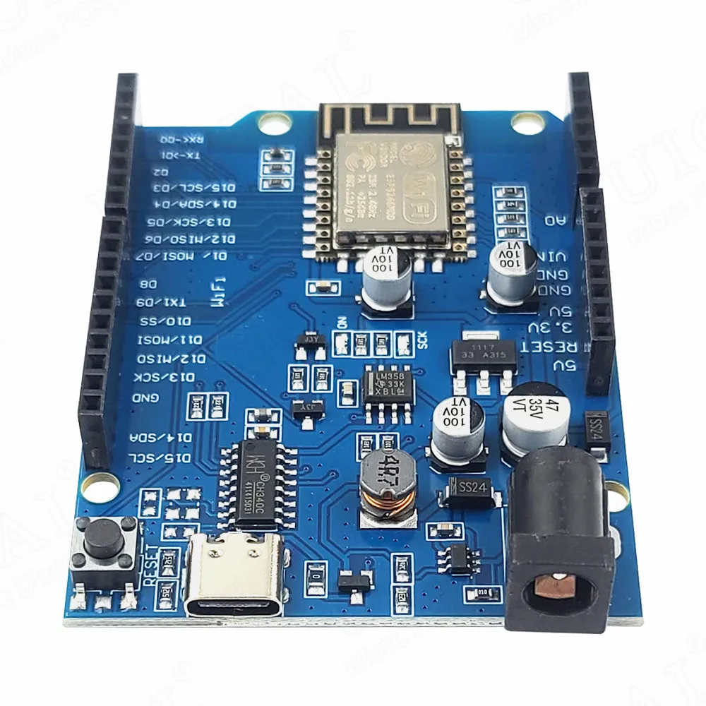 D1 ESP-12F 2.4G WiFi R3 Development Board Module for Arduino IDE CH340C USB Type-C ESP-8266EX ESP 12F ESP8266