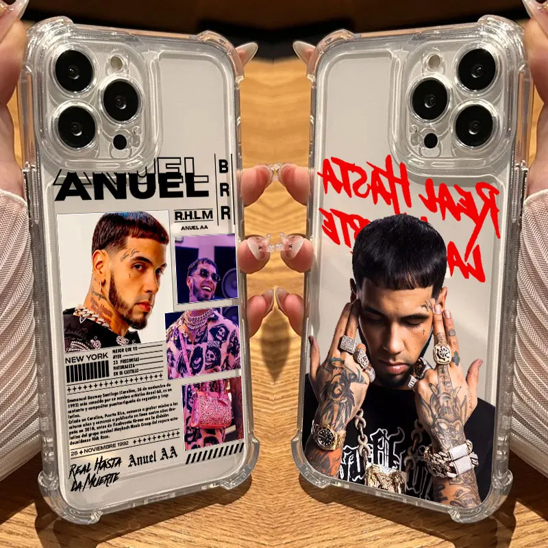 Anuel AA Real Hasta La Muerte Phone Case Clear For iPhone 17 16 14 15 11 12 13 Pro Max 16E 15 16 Plus 17Air Soft Anti-fall Cover