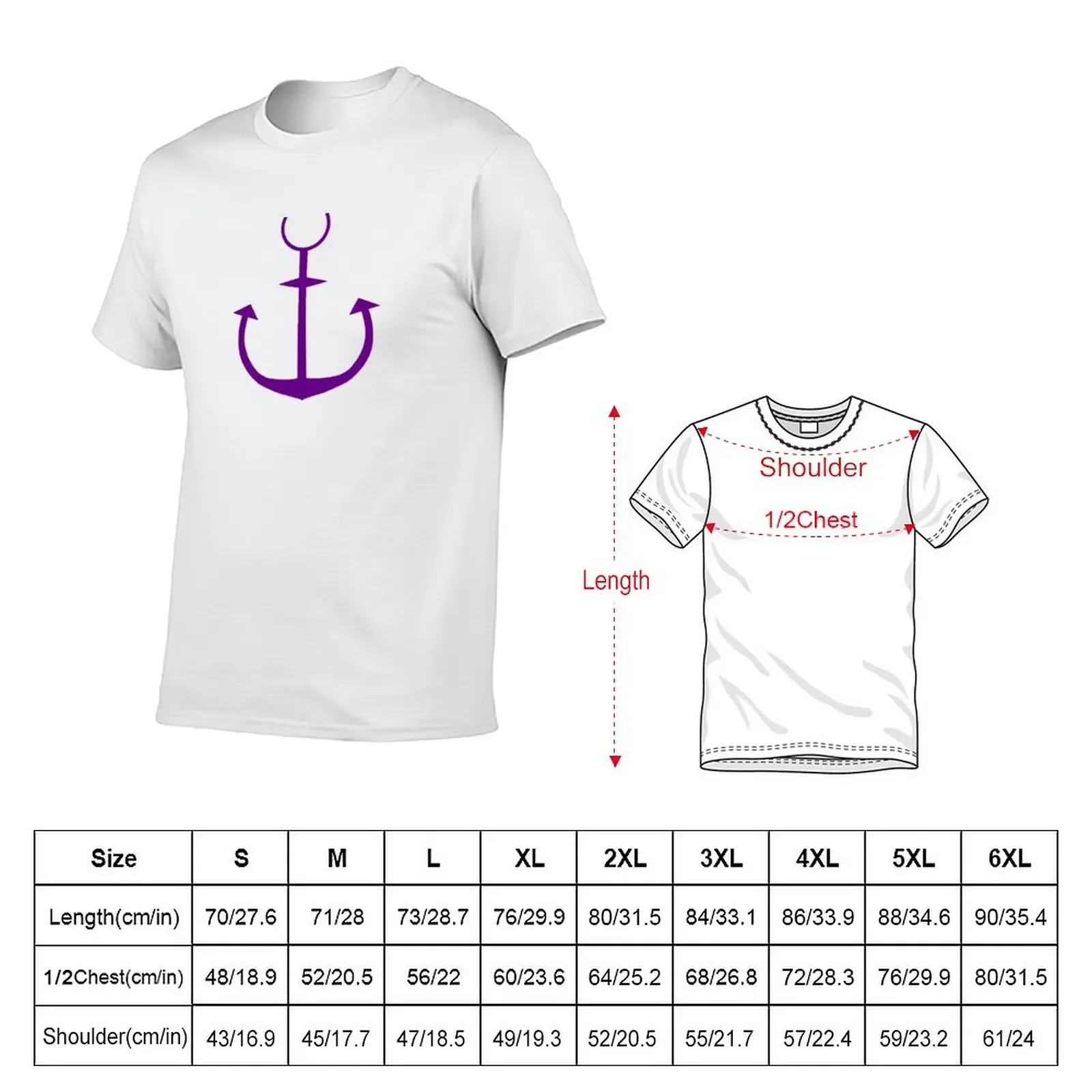 Anchor ver. purple T-Shirt custom t shirt baggy shirts mens fashion