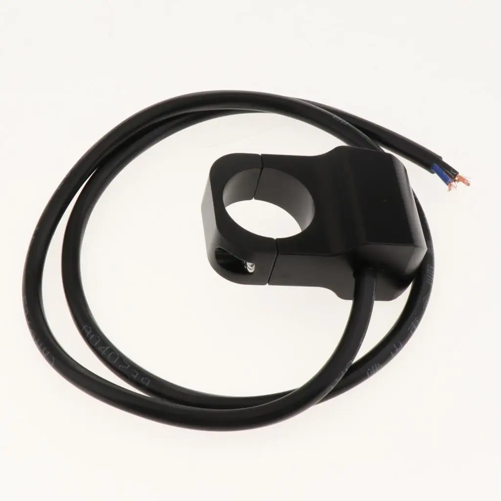 Motorcycle Handlebar Headlight Switch Compact Stainless Steel on Off for 25mm Plug Cap and Candle Cable Support