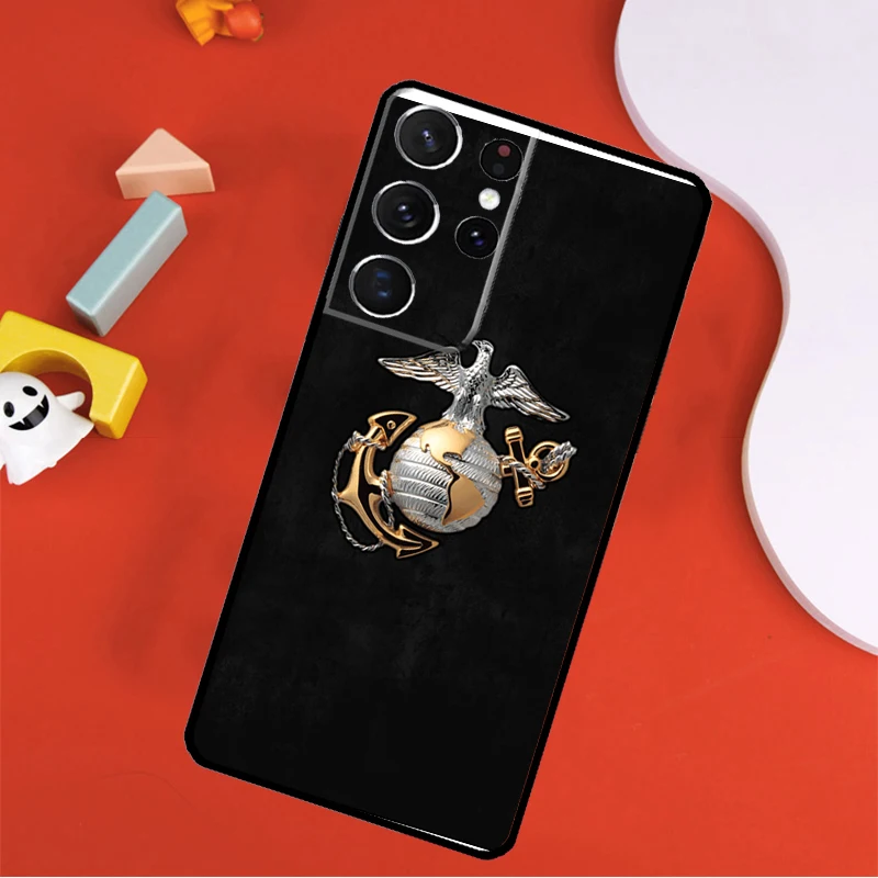 USMC Marine Corps Case For Samsung Galaxy S23 S22 Ultra S8 S9 S10 Plus Note 10 20 Ultra S20 S21 FE Phone Cover