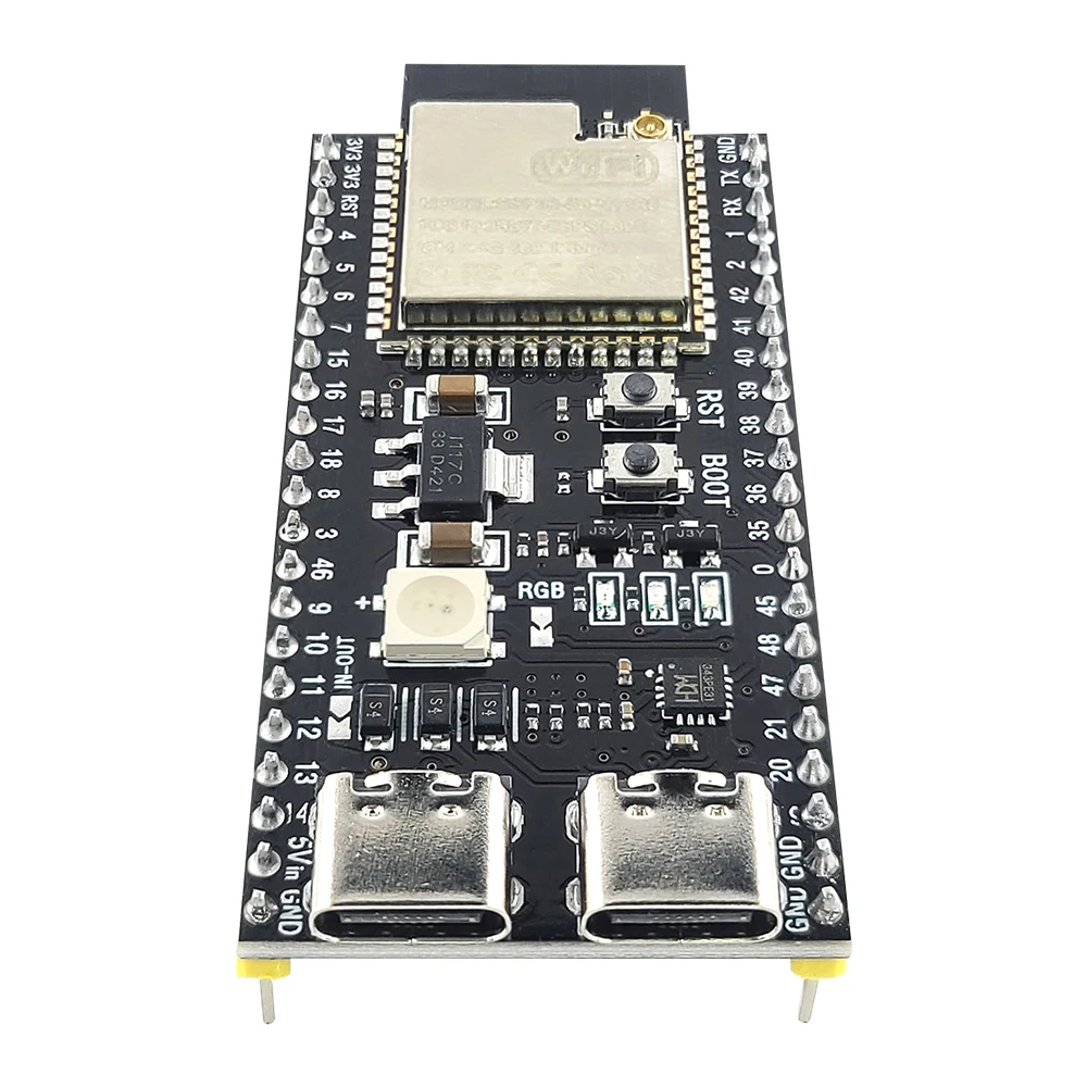 ESP32S3 Entwicklungsboard mit Erweiterungsadapter-Kit 2,4G WLAN BT Modul Typ-C ESP32-S3 MCU ESP32-S3 N16R8 44-Pin – Detail 6