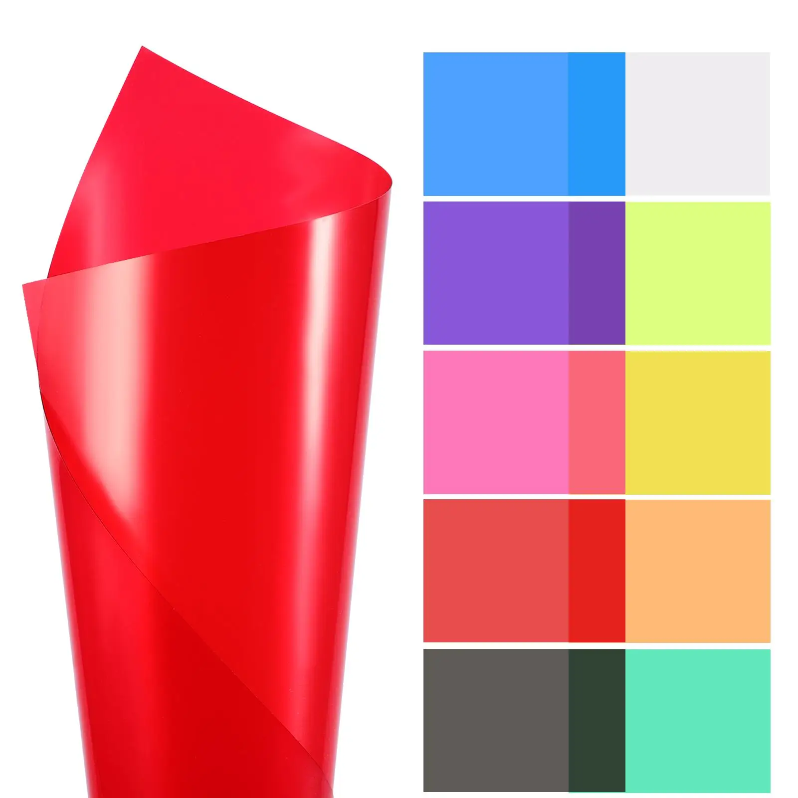 

20 Pcs Color Diffusing Film Headlight Correction Gel Filter Colored Overlays Flexible