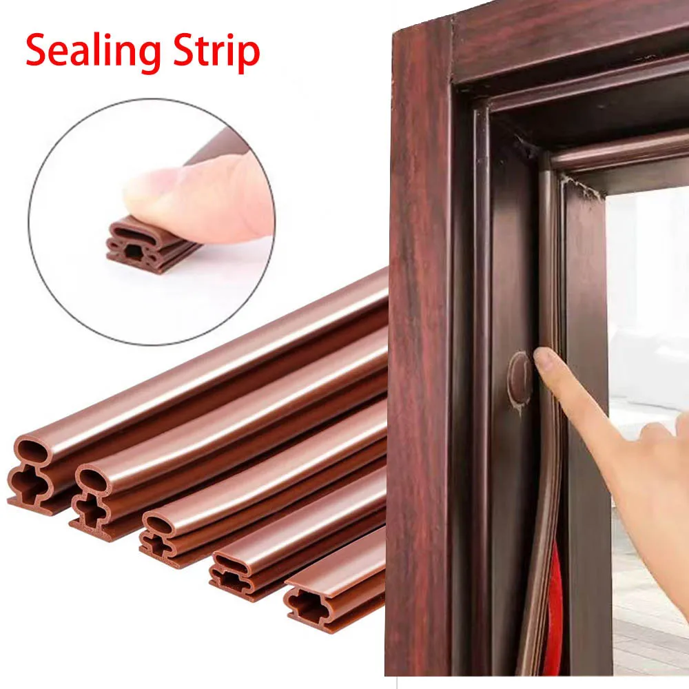 6M Silicone Self-adhesive Sealing Strip Insulation Soundproof Door Stop Window Gap Sealing Moisture-proof Strong Adhesive Tape