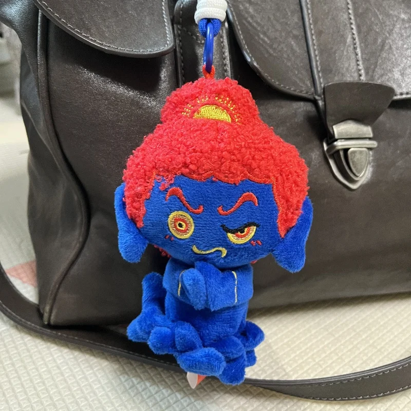 Buddha Plush Doll Integrating Traditional Culture Creative Pendant Slightly Fierce And Pretty Adorable Keychain For Car Bags